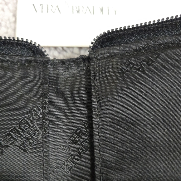 Vera Bradley Wallet All Black Quilted Bifold Wristlet Goth Emo Preppy Dark Fairy - Picture 4 of 8